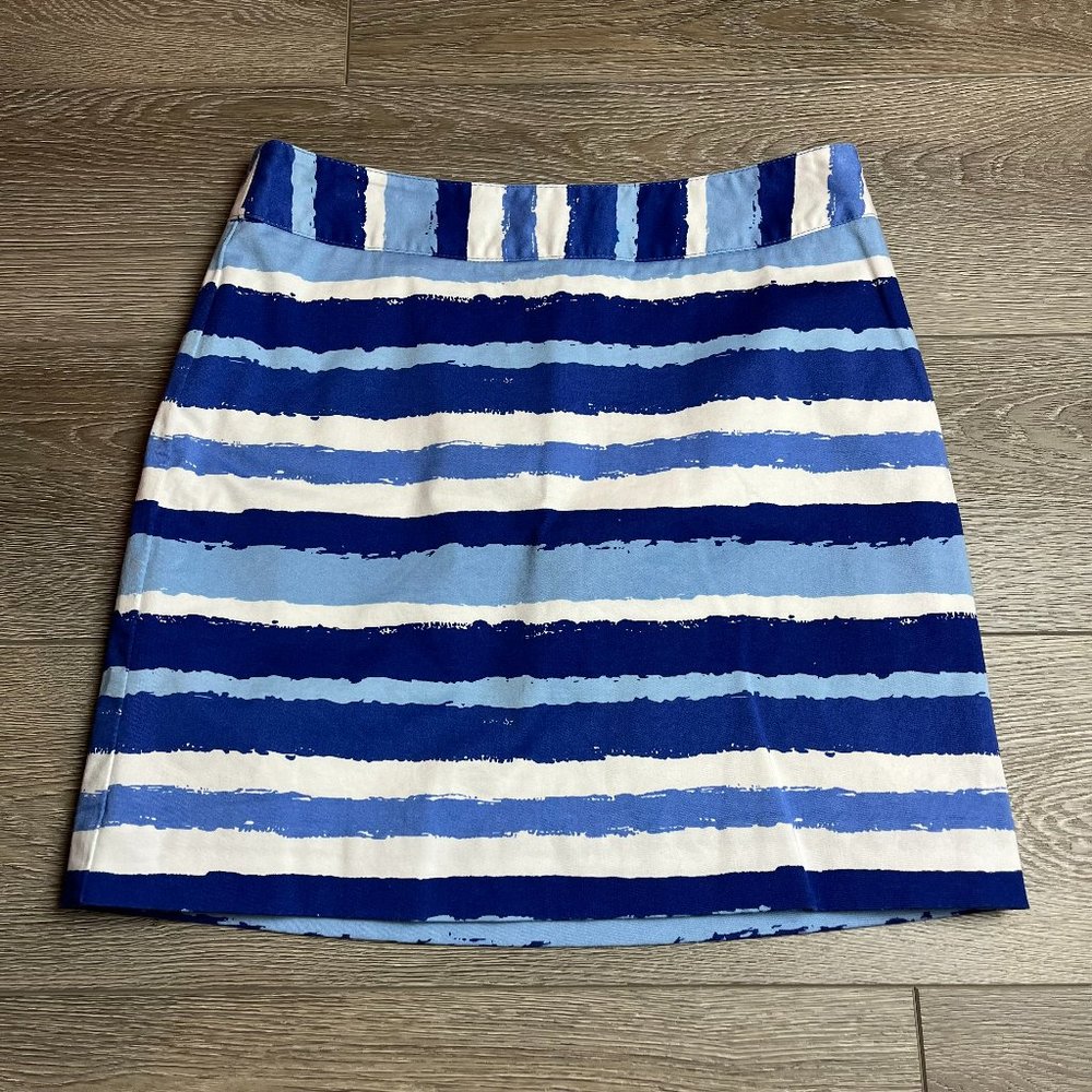 Vineyard Vines Blue White Striped Cotton Skirt size 2